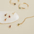 Three Claw Mini Moonstone Pendant Charm in Yellow Gold
